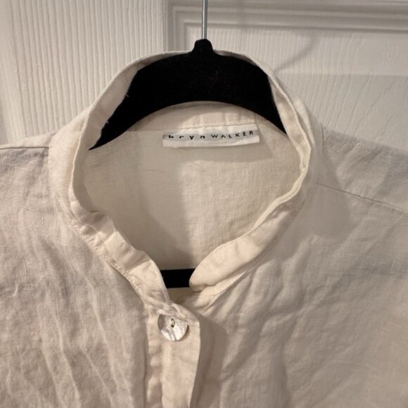 Bryn Walker Daunta Jacket Womens Large 100% Linen Boxy Lagenlook Oversized - Picture 3 of 10